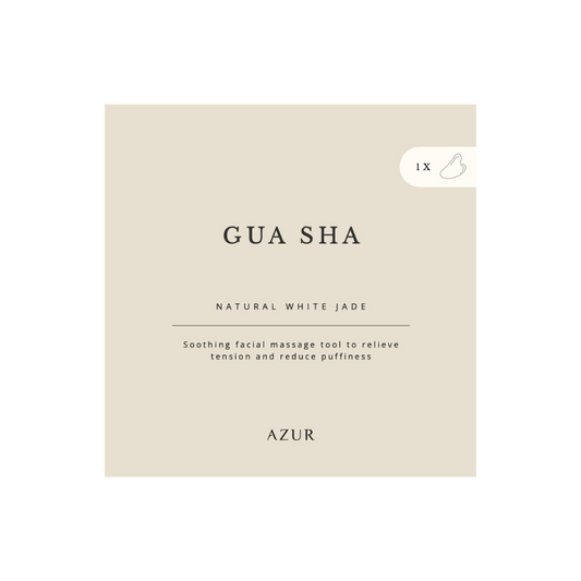 Azur - Witte Jade Gua Sha massagesteen